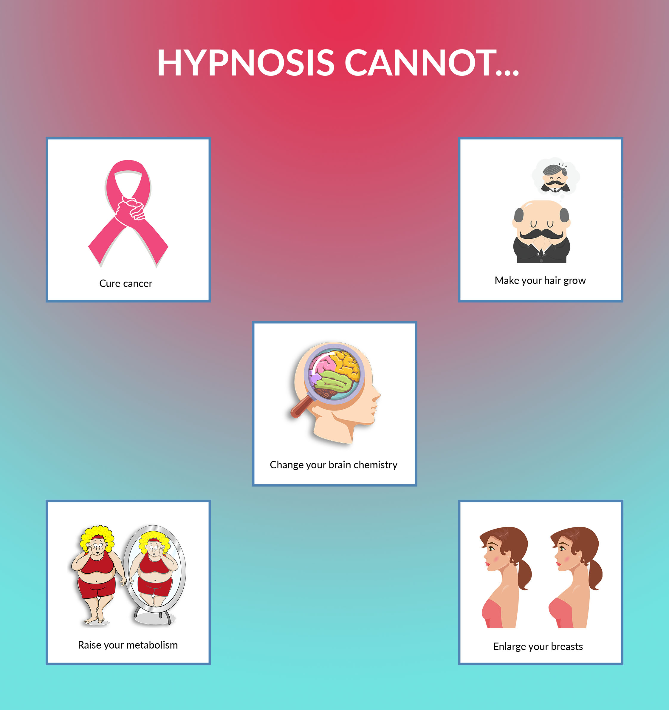 Conditions that cannot be treated by a hypnotherapist