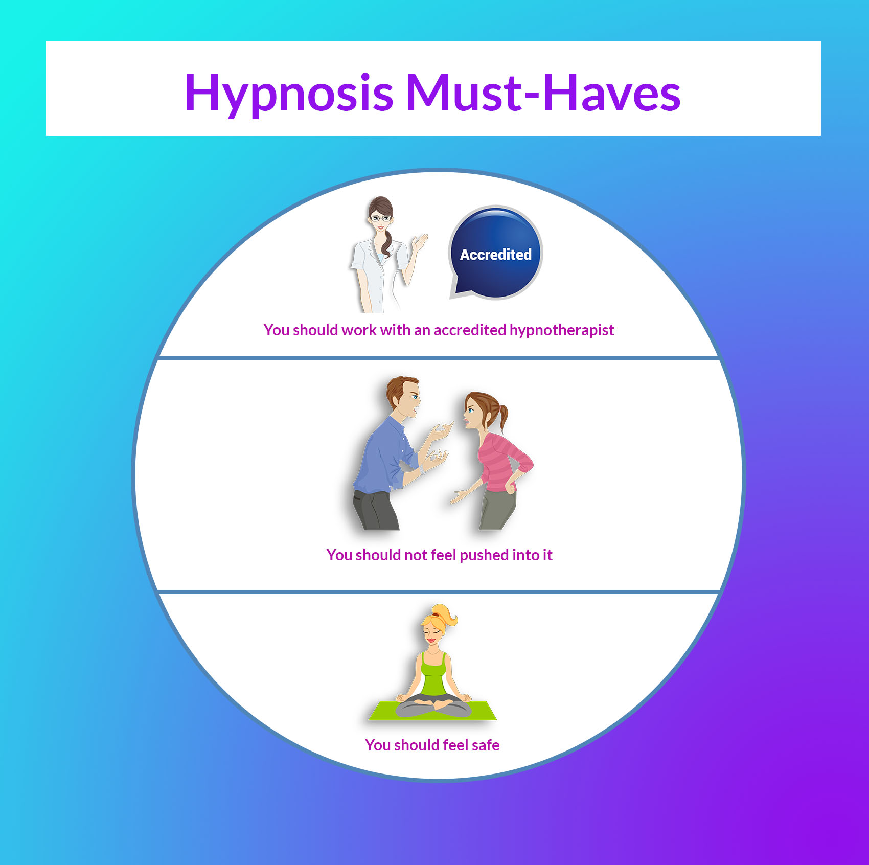 Hypnotherapy must-haves