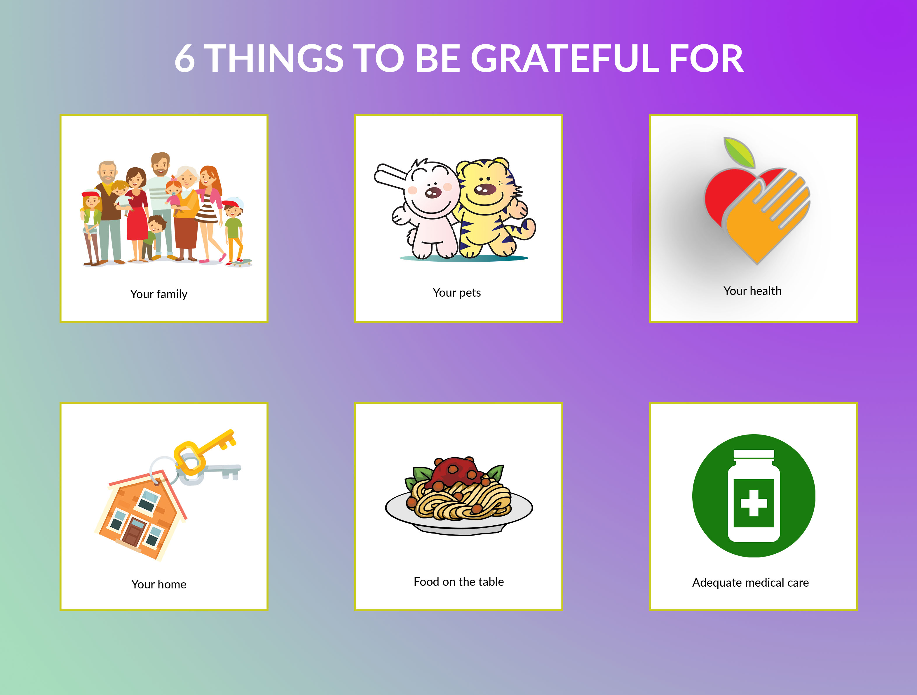 Things you can practise gratitude for